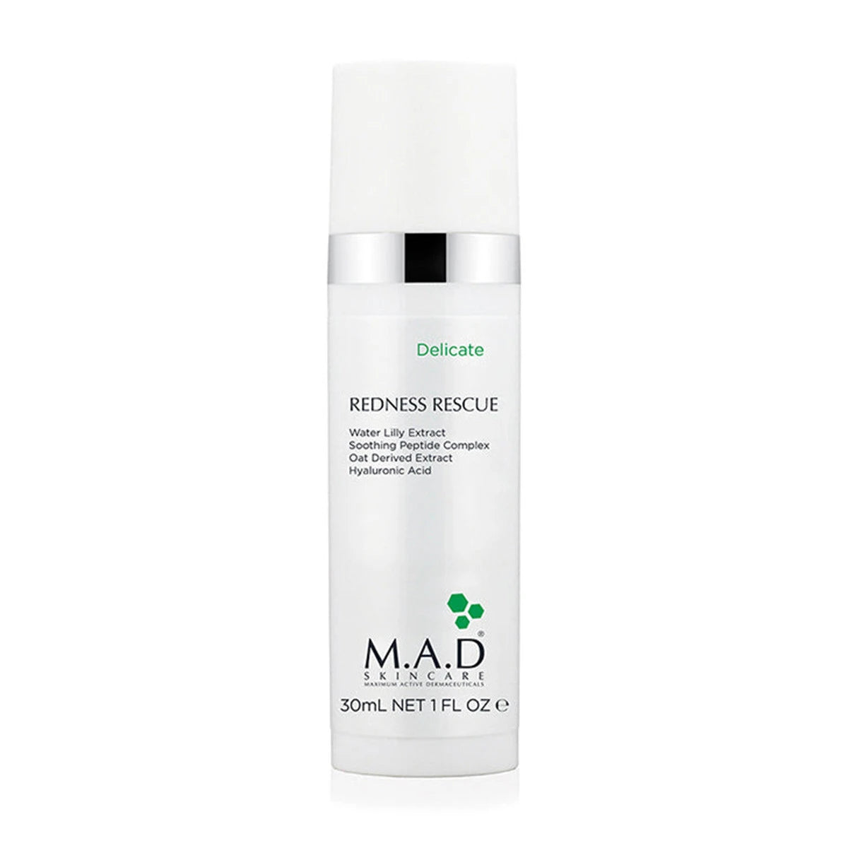M.A.D Delicate Redness Rescue – Soothing Redness Relief Serum – 30 ml
سيروم M.A.D لإنقاذ البشرة من الاحمرار – سيروم مهدئ لتقليل الاحمرار – 30 مل