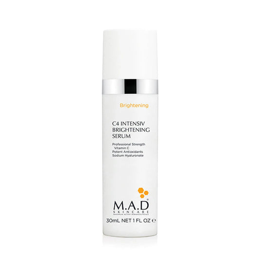M.A.D C4 Intensiv Brightening Serum – Advanced Vitamin C Brightening Serum – 30 ml
سيروم سي 4 المكثّف لتفتيح البشرة – سيروم فيتامين سي لتفتيح متطور – 30 مل