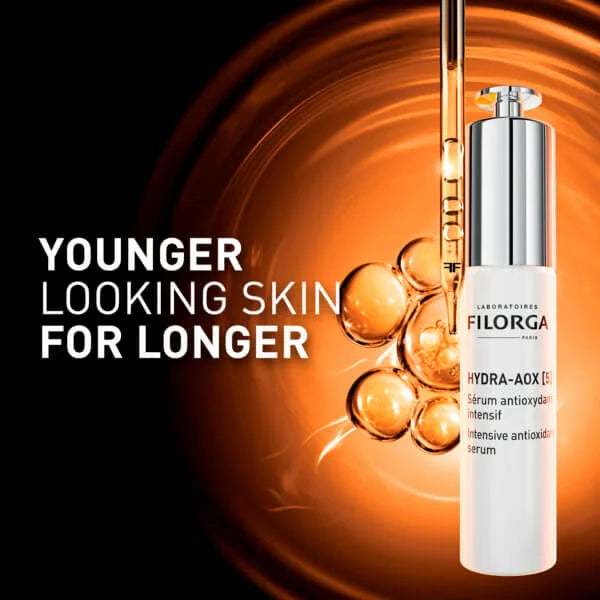 Filorga Hydra-Aox 5 Intensive Antioxidant Serum – Vitamin C + Hyaluronic Acid – 30ml
سيروم فيلورجا هيدرا AOX 5 – بفيتامين C وE وحمض الهيالورونيك – 30 مل