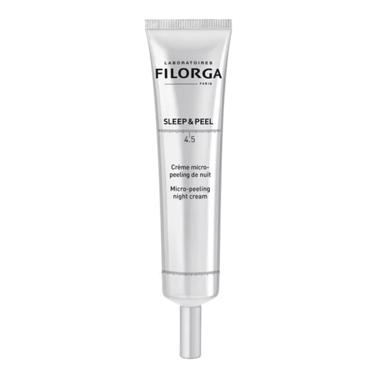 Filorga Sleep & Peel 4.5 Night Cream – Micro-Peeling Exfoliator for Smooth Radiant Skin – 40ml
كريم فيلورجا سليب آند بيل 4.5 – تقشير لطيف ليلي – 40 مل