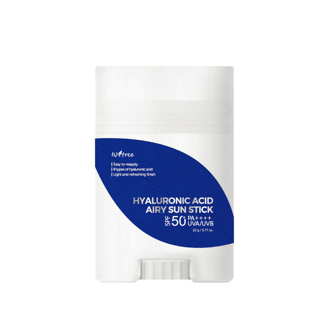 Isntree Hyaluronic Acid Airy Sun Stick SPF50+ – Lightweight UV Protection – 22g
واقي الشمس إيسنتري بحمض الهيالورونيك – حماية خفيفة الوزن من الشمس – 22 جرام


