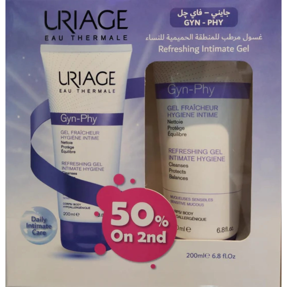 URIAGE GYN-Phy Intimate hygiene - Refreshing cleansing gel 200ml Buy 1 Get 50% on 2nd