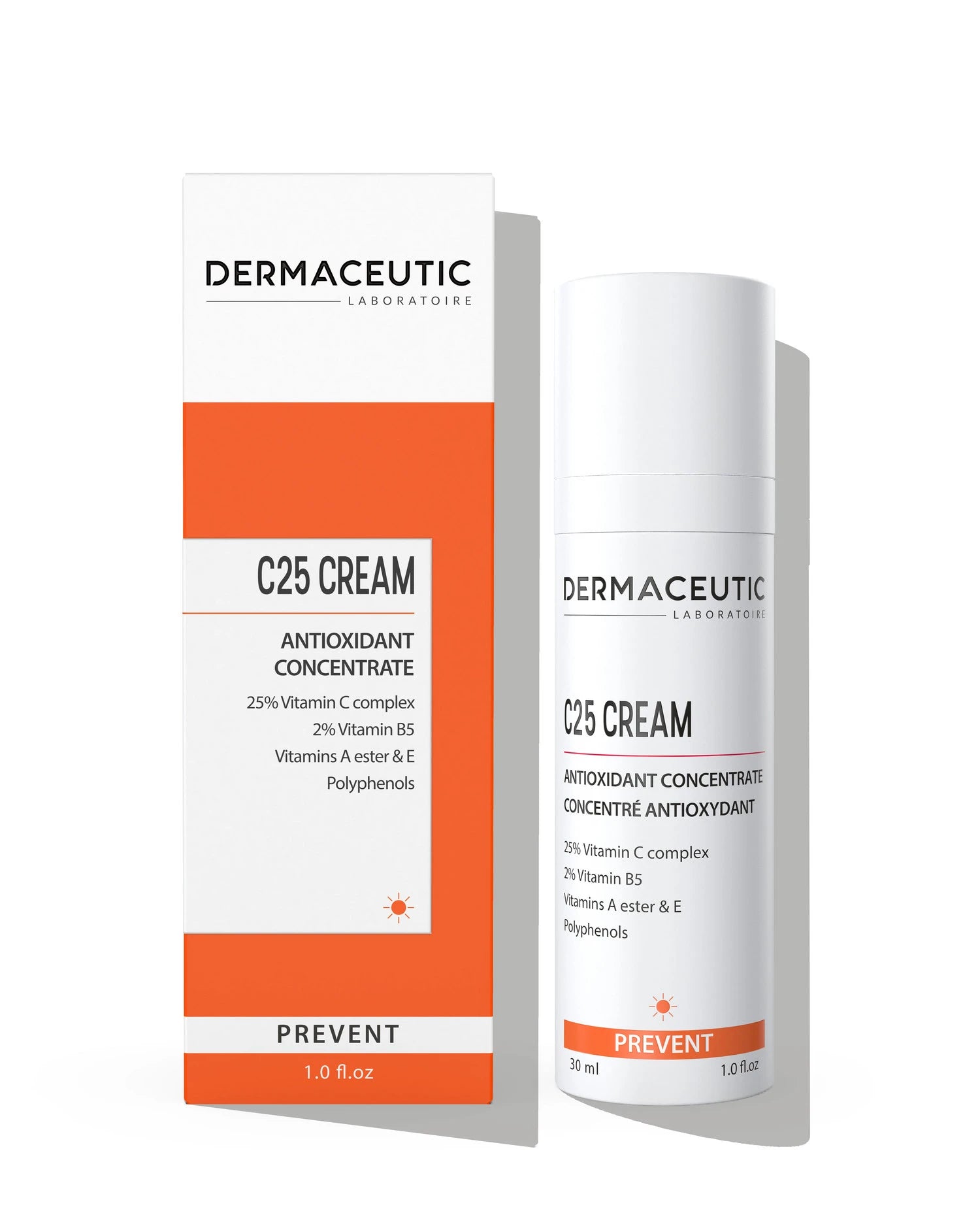 Dermaceutic C25 Cream – Vitamin C Antioxidant Moisturizer for Brightening and Skin Protection – 30ml

كريم ديرماسيوتيك C25 – كريم فيتامين C لتفتيح البشرة والحماية من العوامل البيئية – 30 مل


