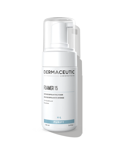 Dermaceutic Foamer 15 – Glycolic Acid Exfoliating Cleanser for Radiant and Smooth Skin – 100ml
فومر 15 من ديرماسيوتيك – غسول مقشر بحمض الجليكوليك لتنقية وتفتيح البشرة – 100 مل


