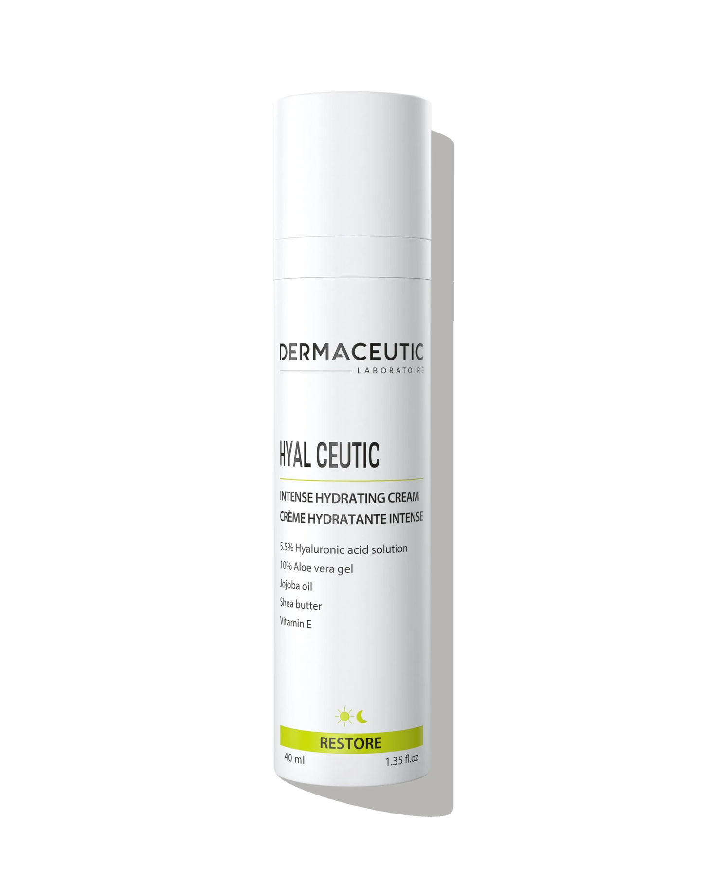 Dermaceutic Hyal Ceutic – Intense Hydration Cream with Hyaluronic Acid and Antioxidants – 40ml

كريم هيال سيوتيك من ديرماسيوتيك – ترطيب مكثف بحمض الهيالورونيك ومضادات الأكسدة – 40 مل