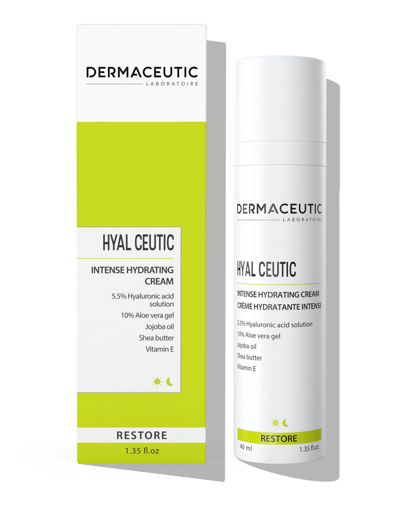 Dermaceutic Hyal Ceutic – Intense Hydration Cream with Hyaluronic Acid and Antioxidants – 40ml

كريم هيال سيوتيك من ديرماسيوتيك – ترطيب مكثف بحمض الهيالورونيك ومضادات الأكسدة – 40 مل

