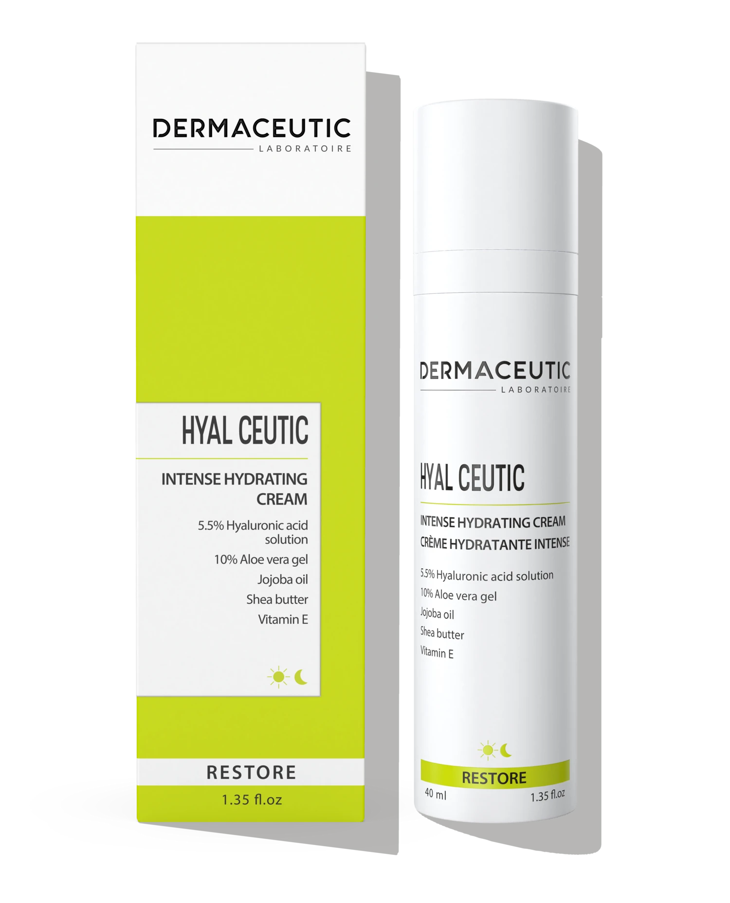 Dermaceutic Hyal Ceutic – Intense Hydration Cream with Hyaluronic Acid and Antioxidants – 40ml

كريم هيال سيوتيك من ديرماسيوتيك – ترطيب مكثف بحمض الهيالورونيك ومضادات الأكسدة – 40 مل

