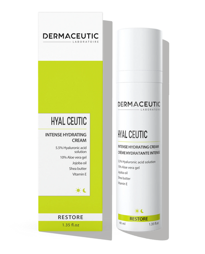 Dermaceutic Hyal Ceutic – Intense Hydration Cream with Hyaluronic Acid and Antioxidants – 40ml

كريم هيال سيوتيك من ديرماسيوتيك – ترطيب مكثف بحمض الهيالورونيك ومضادات الأكسدة – 40 مل

