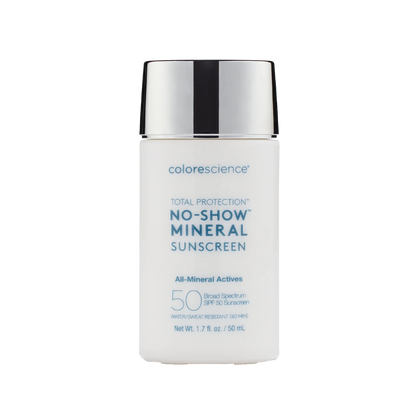 Colorescience No-Show SPF 50 – Invisible Mineral Sunscreen with Transparent Finish

صورة واقي شمس كولورساينس بتركيبة شفافة – مثالي لكل ألوان البشرة بدون أي بقايا

