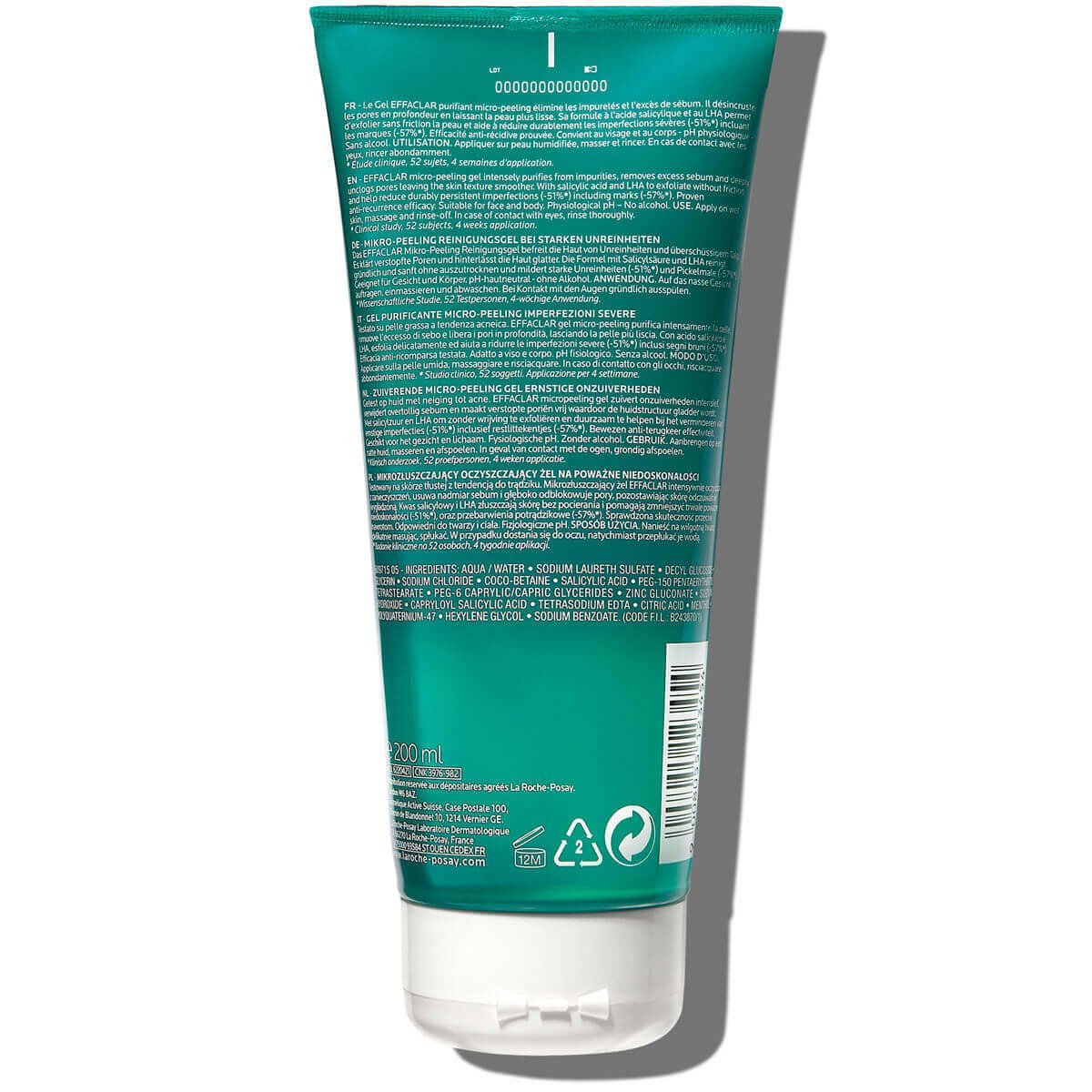 La Roche-Posay Effaclar Micro-Peeling Gel Cleanser for Oily Skin – 200ml
لاروش بوزيه إيفاكلار جل مقشر ومنظف للبشرة الدهنية – 200 مل


