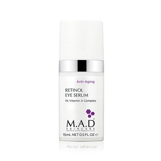 M.A.D Anti-Aging Retinol Eye Serum 1% Complex – Anti-Wrinkle Eye Treatment – 15 ml
سيروم  للعين بمركب الريتينول 1% – علاج تجاعيد منطقة العين – 15 مل


