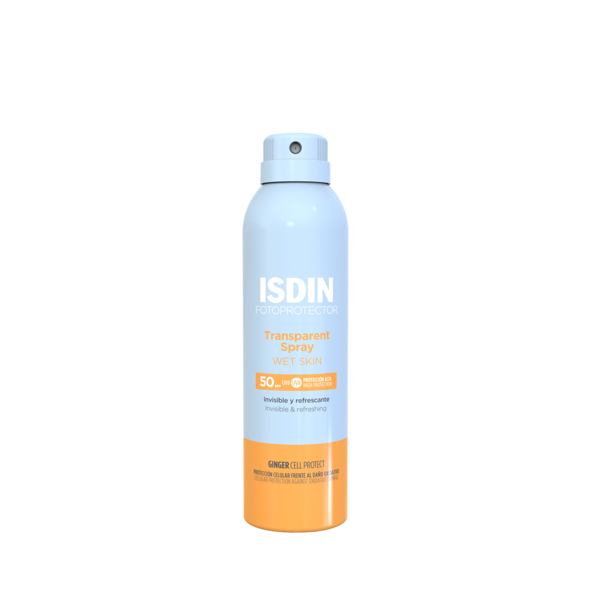 ISDIN Transparent Spray SPF 50 for Wet Skin – 250ml Sun Protection Spray
إسدين سبراي شفاف  للبشرة المبللة – واقي شمس 250 مل


